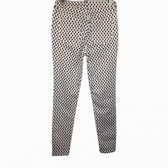 Free People‎ Womens Size 27 Skinny Jeans Printed FP Logo White NWOT - Picture 3 of 6